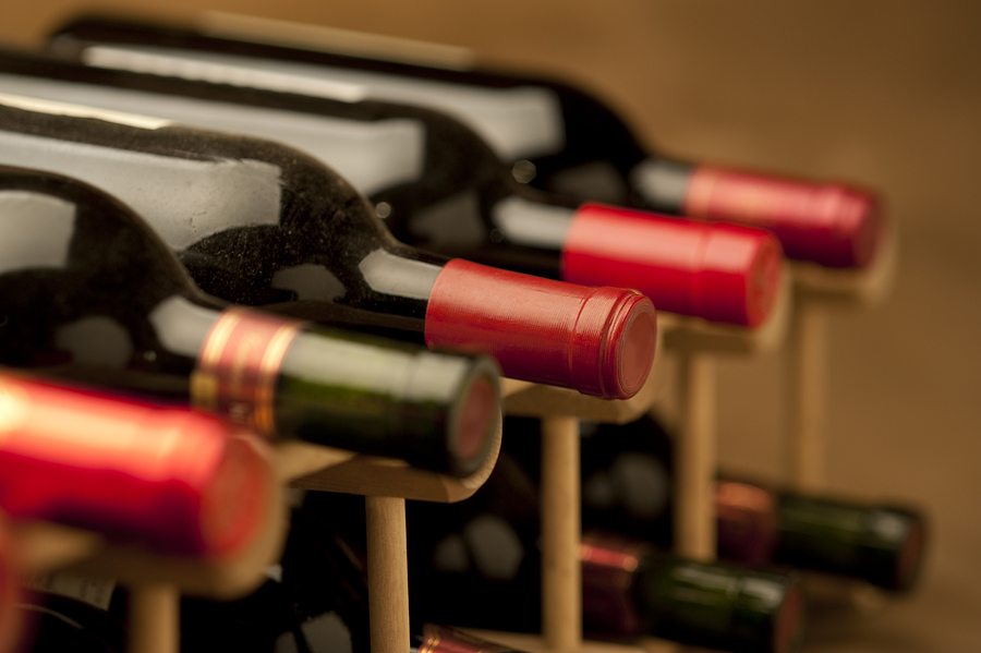 types of red wine bottles wine cellar rack st helena napa valley ca winery