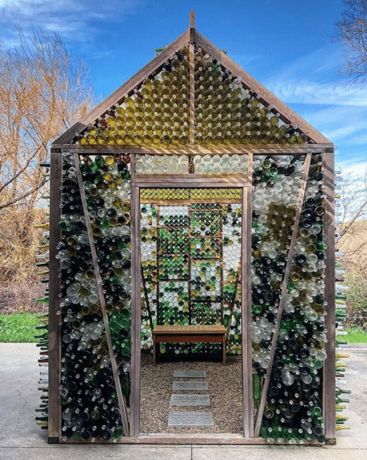 Glass bottle house at di Rosa Center for Contemporary Art