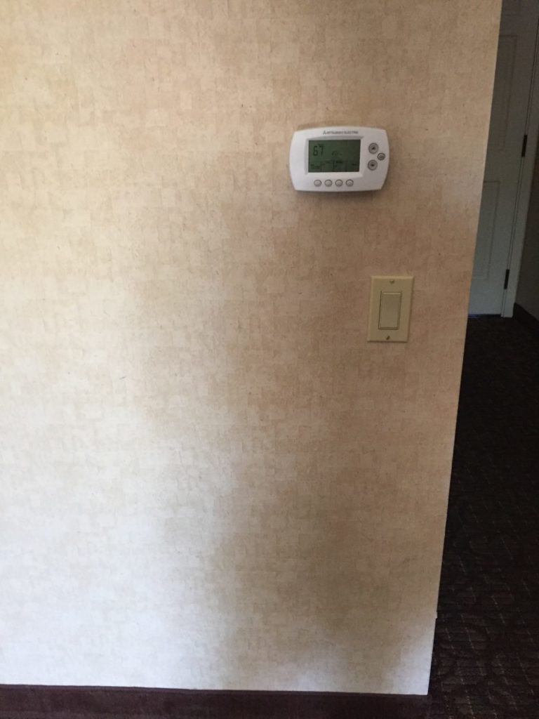 Temperature control and switches in ADA compliant rooms at El Bonita Motel